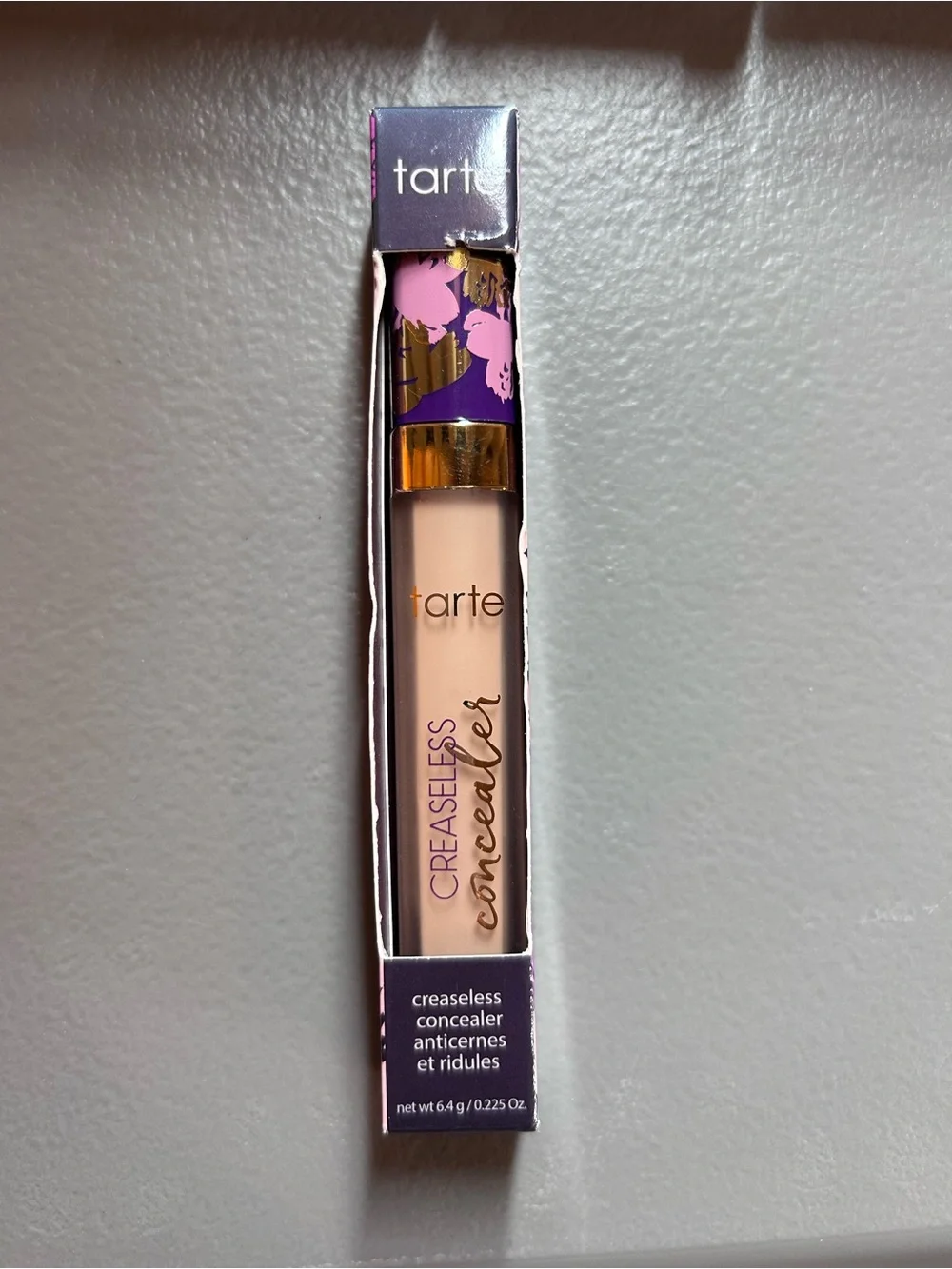 tarte Creaseless Concealer - Purple Floral Cap with Beige Tube
